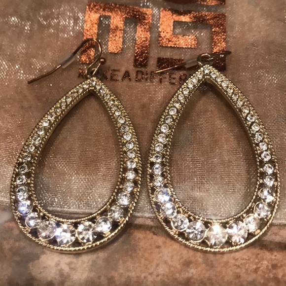 Express Rhinestone Drop Earrings $29! - Picture 2 of 4